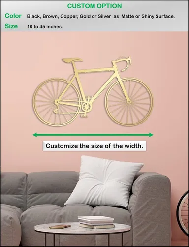 Miniatura 3 de Arte y decoración de pared de bicicleta de metal personalizada, regalo de metal personalizado para bicicleta, regalo para amantes del ciclismo
