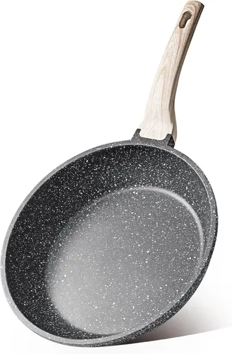 CAROTE - Sartén antiadherente para saltear y freír, sartén de granito sin adherencia para huevos y tortillas, utensilio de cocina de piedra para