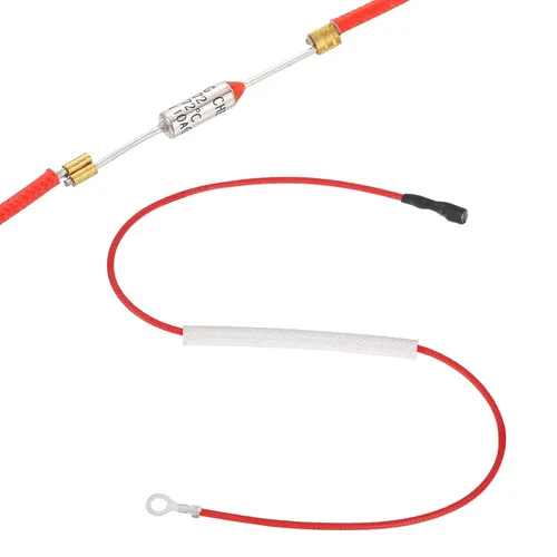 Miniatura 16 de MECCANIXITY Fusible universal de temperatura para olla de arrocera, 158.0 °F 10 A 250 V Fusible térmico de metal con terminal y terminal de anillo