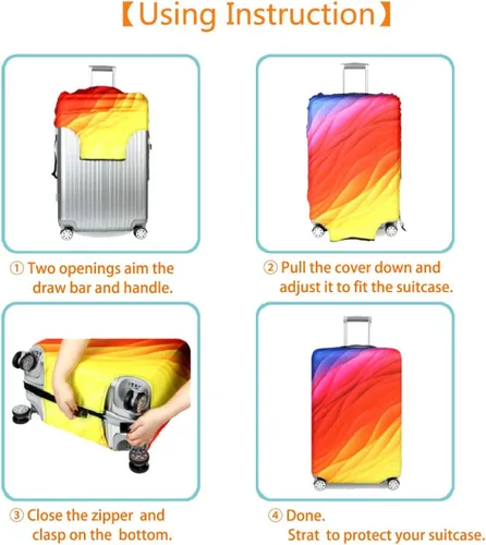 Miniatura 6 de TRAVELKIN Funda protectora de maleta de elastano elástica para viaje, funda protectora de maleta de 18242832 pulgadas, funda protectora de equipaje