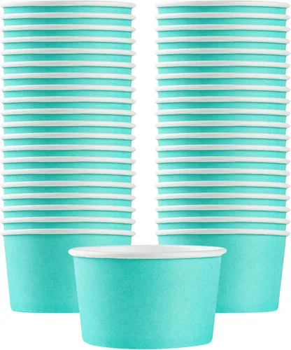 Miniatura 59 de Coppetta - Vasos de postre de 5 onzas, 50 tazas desechables para helado, tapas se venden por separado, cuencos de yogur congelado resistentes