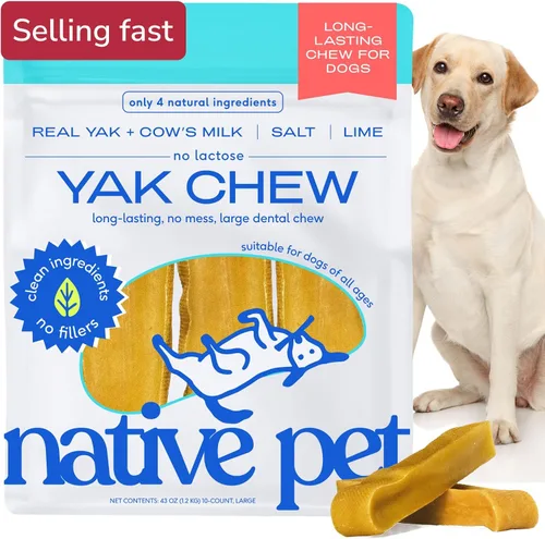 Miniatura 13 de Native Pet Yak Cheese Himalayan Dog Chews – Palitos dentales de larga duración para razas medianas – Masticables de yak del Himalaya 100% naturales