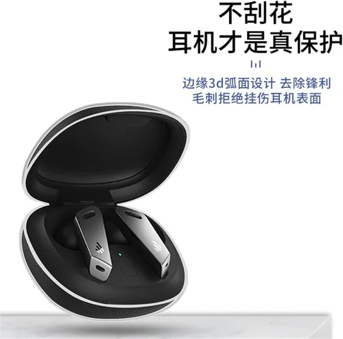 Miniatura 4 de DAYJOY - Juego de 2 fundas protectoras transparentes de TPU suave compatibles con auriculares inalámbricos Edifier NB2/NB2 Pro, funda protectora
