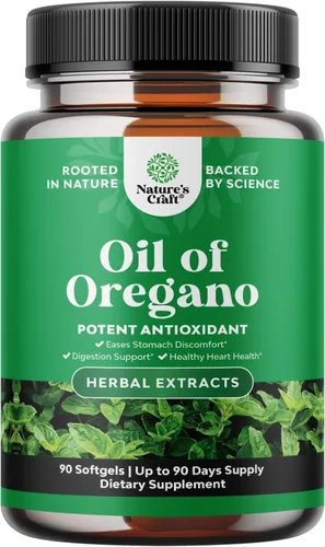 Miniatura 9 de Natures Craft Cápsulas blandas de aceite de orégano silvestre, cápsulas blandas súper concentradas, aceite de orégano para digestión y apoyo