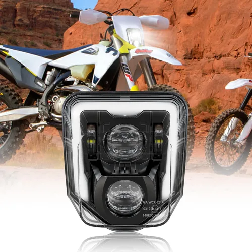 XPCTD - Faro delantero de motocicleta de 3200LM LED para motocross, con luz diurna, compatible con Husqvarna 2017-2023 FE250, FE350, FE450, FE501,
