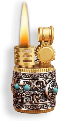 Encendedor de velas vintage, encendedor de llama suave de queroseno recargable antiguo para velas, regalo único para hombres