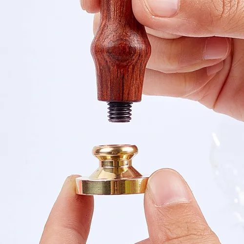 Miniatura 4 de CRASPIRE Sello de cera de rosa de repuesto en la espada de 0.984 in, cabezas de sello de cera de sellado vintage, sin asa para sobres, tarjetas