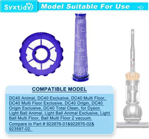 Miniatura 2 de Filtro de repuesto para Dyson DC40 UP16 UP19, filtro postmotor y filtro de premotor para Dyson Ball Multi Floor 2 Vacuum Light/Slim Ball Animal
