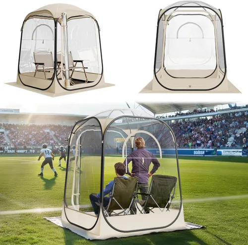 Miniatura 11 de VEVOR Pop up Sports Tent, 8 Sizes Optional Clear Bubble Tent for 1-6 Person, Waterproof Outdoor Pod with Floor Mat & Top Cover, Garden Igloo Dome