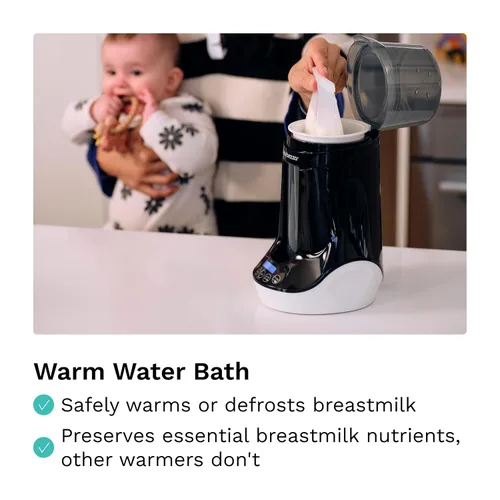 Miniatura 4 de Baby Brezza Calentador rápido de biberones, leche para bebés + calentador de leche materna, descongelador, 2 temperaturas únicas para leche materna