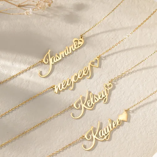 Miniatura 5 de Collar con nombre personalizado, collares de plata de ley personalizados para mujer, collares con nombre personalizados, joyería de regalo para mujer