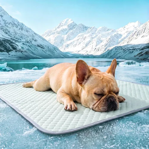 Miniatura 14 de PatiencET Tapete refrescante para perros, 22 x 28 pulgadas, tapete fresco para mascotas para perros y gatos, almohadilla refrescante de seda