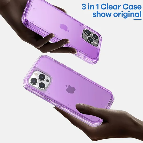 Miniatura 4 de ORIbox - Funda compatible con iPhone 13 Pro Max y 12 Pro Max, resistente a los golpes, anticaídas, transparente