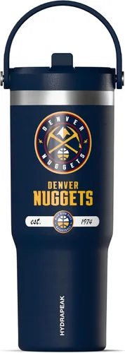 Miniatura 29 de Hydrapeak x NBA Vaso Nomad con Licencia Oficial de Phoenix Suns de 32 oz con Asa y Tapa con Popote, Botella de Agua de Acero Inoxidable a Prueba