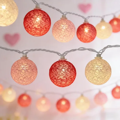 Miniatura 26 de Guirnalda de 10 luces LED de color rojo, blanco y azul para exteriores, 8.5 pies, luces decorativas para el 4 de julio, impermeables, conectables