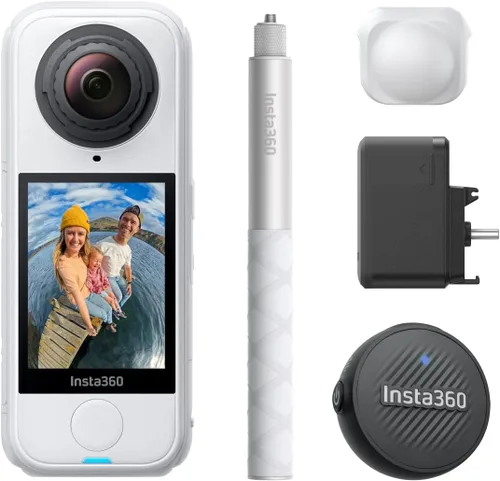 Miniatura 25 de Insta360 X4 Air Kit de inicio - Cámara 360 de 8K y 165g ligera, palo de selfie invisible, lentes reemplazables, dispara primero y enmarca después