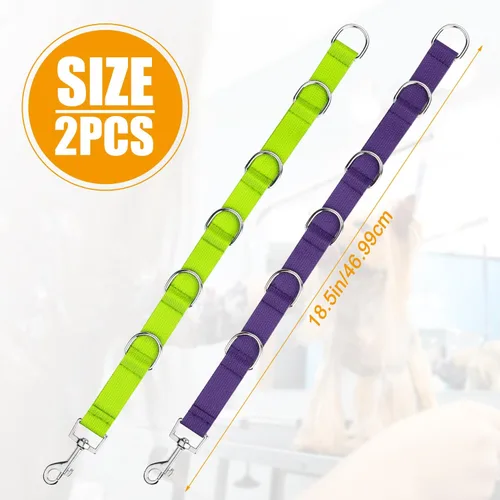 Miniatura 2 de PEUTIER 2 extensores de aseo para perros, de nailon de liberación rápida, correas ajustables para la mesa de aseo de perros, correas de mesa