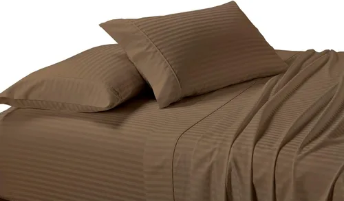 Miniatura 16 de sheetsnthings Juego de 2 fundas de almohada de 300 hilos, tamaño Queen, color negro a rayas