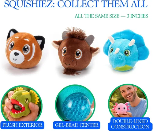 Miniatura 3 de The Petting Zoo Peluche de flamenco, regalos para niños, juguete para apretar animales de vida silvestre Squishiez, juguete de peluche de flamenco