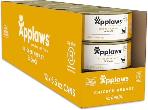 Miniatura 31 de Applaws Alimento húmedo natural para gatos en caldo, alimento húmedo enlatado de ingredientes limitados, sin aditivos, hecho con ingredientes