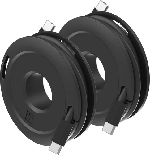 Miniatura 9 de Enrollador lateral Mini y Max de auriculares, auriculares y cable de carga enrollador y organizador perfecto para envolver auriculares y cables