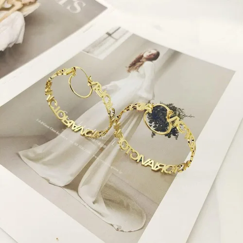 Miniatura 3 de Aretes de oro personalizados con nombre para mujeres y niñas, joyería de moda, aretes personalizados, regalo para amigos