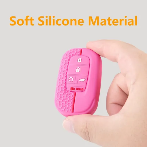 Miniatura 6 de BE - Funda para llavero Honda, Civic de silicona con llavero compatible con Honda Accord Civic HR-V CR-V Pilot Sport SI EX EX-L Touring, carcasa