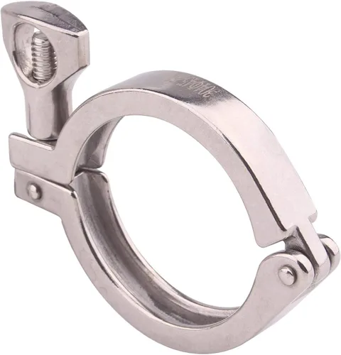 Miniatura 3 de DERNORD Acero inoxidable 304 Single Pin Heavy Duty Tri-Clamp con tuerca de ala para virola TC con 1 junta de silicona