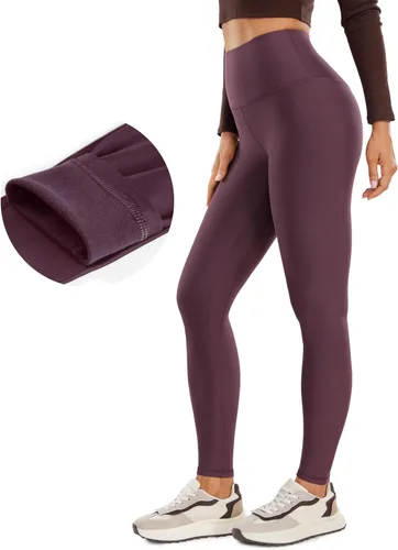 CRZ YOGA Leggings térmicos con forro polar para mujer de 28 pulgadas, pantalones de senderismo cálidos para invierno, pantalones de yoga de cintura