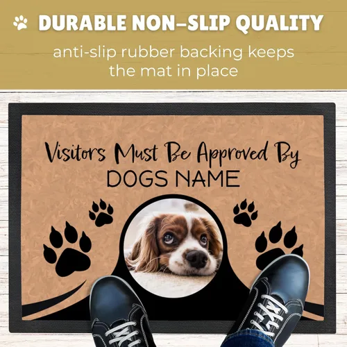 Miniatura 4 de Tapete personalizado para puerta de perro con foto y nombre, tapete de bienvenida personalizado, tapete para puerta delantera, tapete para puerta