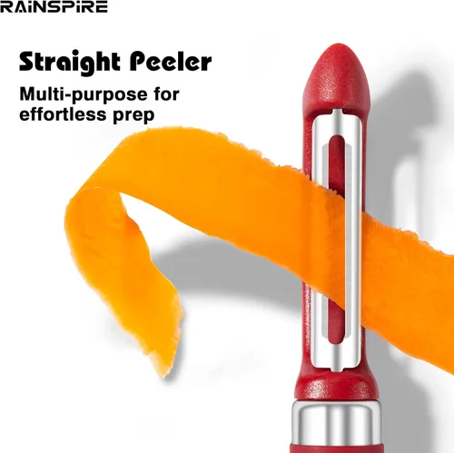 Miniatura 2 de Rainspire Juego de pelador de 3 piezas, pelador de verduras giratorio de alta calidad, accesorios de cocina, pelador de manzanas, pelador de papas