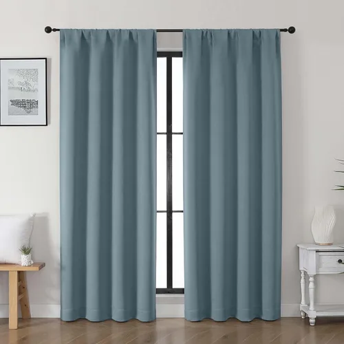 Miniatura 149 de Gwine Cortinas opacas para dormitorio, 54 pulgadas de largo, paneles de cortina de ventana con aislamiento térmico y reducción de ruido, cortinas