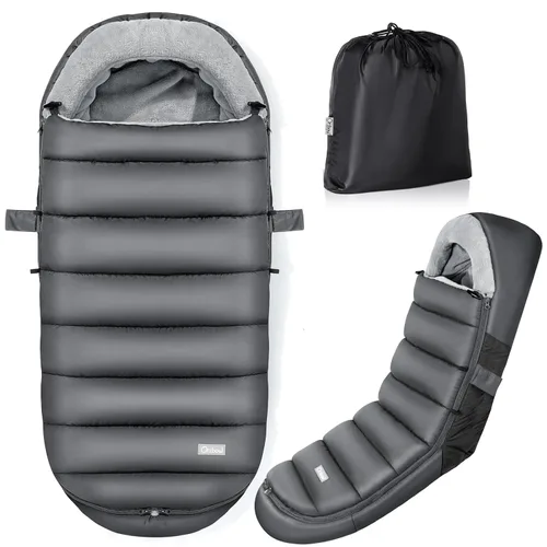 Miniatura 7 de IvyWind Saco para Pies de Cochecito, Saco de Invierno para Cochecito de Bebé con Cremallera Extraíble, Saco de Dormir Universal Cálido para Clima