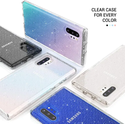 Miniatura 8 de ULAK Funda para Galaxy Note 10 Plus 5G, elegante funda protectora de TPU suave para Samsung Galaxy Note 10 Plus 5G (2019), purpurina transparente