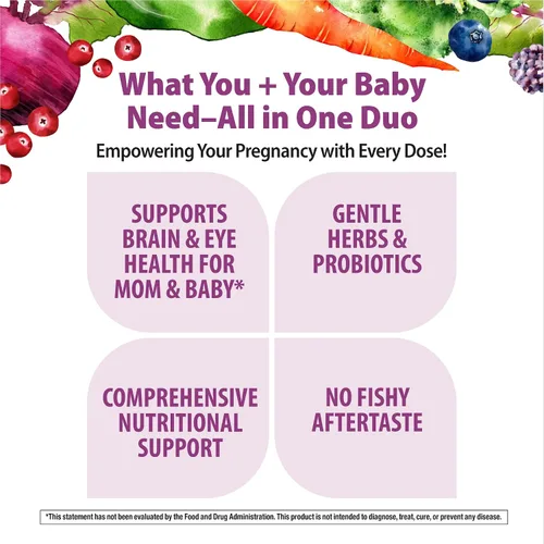 Miniatura 4 de Rainbow Light Prenatal Daily Duo: Prenatal One Multivitamin and Prenatal DHA- 30 Tablets and 30 Softgels (El embalaje puede variar)