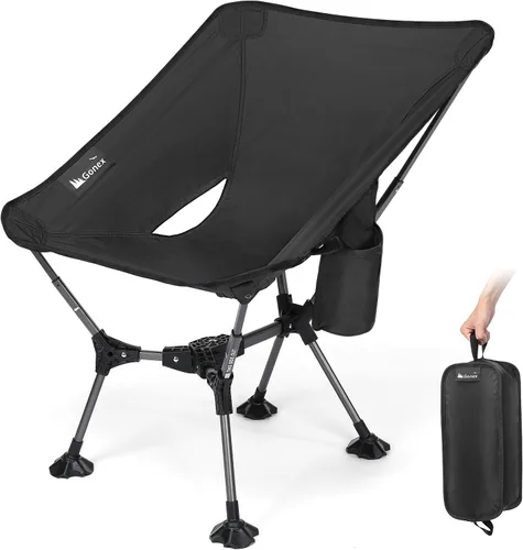 Miniatura 12 de Gonex Silla de camping portátil, silla plegable ligera de 6ª generación con pies antihundimiento, asiento alto de 17.5 pulgadas, capacidad de 330
