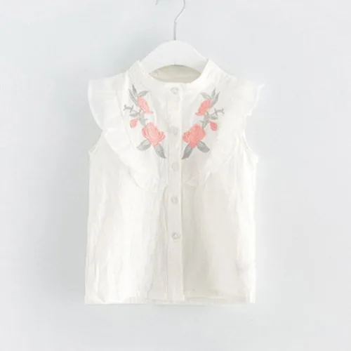 Miniatura 4 de Moonker Conjunto de ropa de verano para niños pequeños y niñas camiseta bordada pantalones cortos