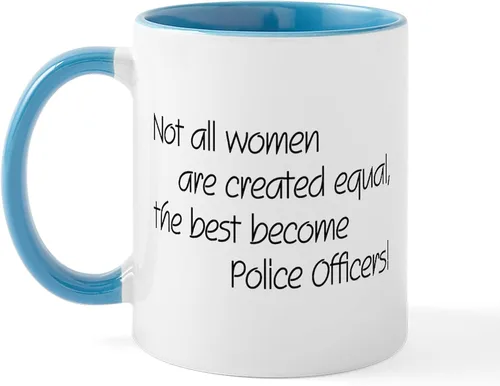 Miniatura 48 de CafePress Taza de café de cerámica de 11 oz (11.0 fl oz) de Police Mom