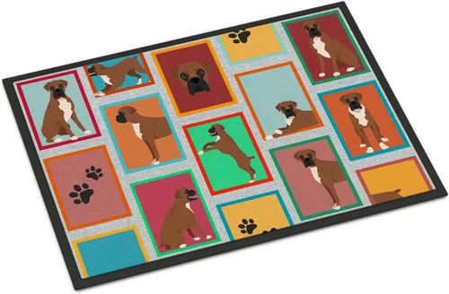 Miniatura 35 de Caroline's Treasures MLM1149MAT - Felpudo rojo Border Collie de 18 x 27 pulgadas, para interiores y exteriores, para entrada, antideslizante, Border