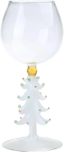 Miniatura 3 de Vaso de vidrio 3D con figura de árbol de Navidad en el interior, sin tallo, para vino, agua, leche, copa de vidrio, copa de árbol de Navidad