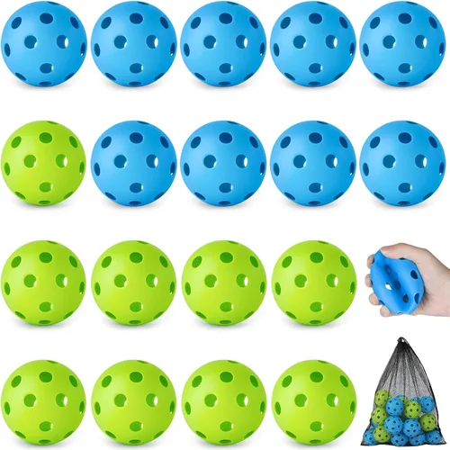 Miniatura 20 de Coopay Paquete de 18/36 pelotas de práctica de béisbol, bolas de entrenamiento de plástico, bolas de softball huecas ligeras para golpe