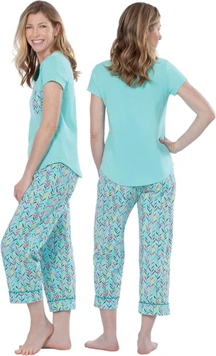 Miniatura 2 de PajamaGram Womens PJs Sets - Ladies Pajamas Capris 100% Cotton