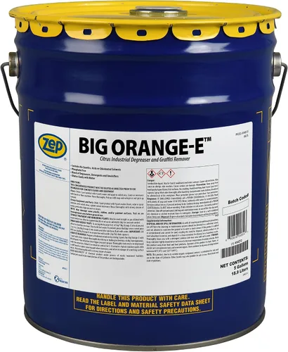 Zep Big Orange-E - Líquido desengrasante cítrico resistente, 5 galones (1 unidad), 48535 - Fuerza industrial formulada con desengrasantes orgánicos,