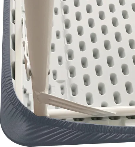 Miniatura 31 de Mantel elástico para mesa auxiliar de cóctel, ajustable de elastano, tamaño pequeño, para mesa auxiliar, 24 x 24 pulgadas, color beige