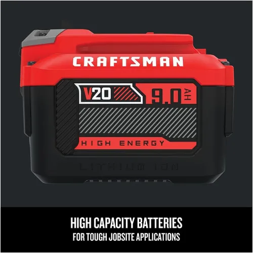 Miniatura 4 de Bateria de iones de litio CRAFTSMAN V20 para herramientas eléctricas, 9 Ah, indicador de carga LED (CMCB209)