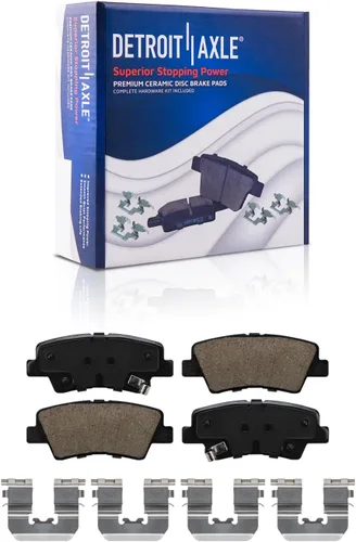 Miniatura 8 de Detroit Axle - Kit de frenos para Hyundai Sonata 2011-2015 Kia Optima 2013-2016, Rotores de freno de disco Pastillas de freno de cerámica 2014