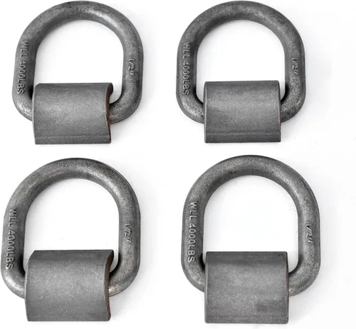 Hi Gear - Paquete de 4 correas de trinquete para camión, remolque, 12000 libras, capacidad de carga de 1/2 pulgada, anclaje con anilla en D, para