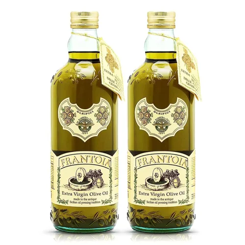 Frantoia Aceite de oliva virgen extra de Italia – Aceite de oliva siciliano auténtico afrutado, sin filtrar, extraído en frío, aceite de oliva