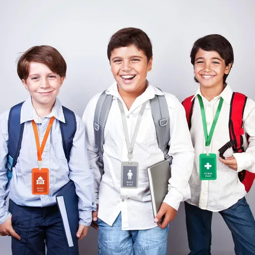 Miniatura 5 de Juego de 8 cordones de pasillo y pases escolares, juego de pases escolares de PVC irrompible, juego de pases escolares para profesores, biblioteca