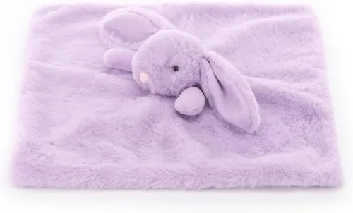 Miniatura 6 de Manta de seguridad de felpa con diseño de conejo púrpura de Apricot Lamb, manta de personaje para guardería de bebé, lujoso snuggler de peluche
